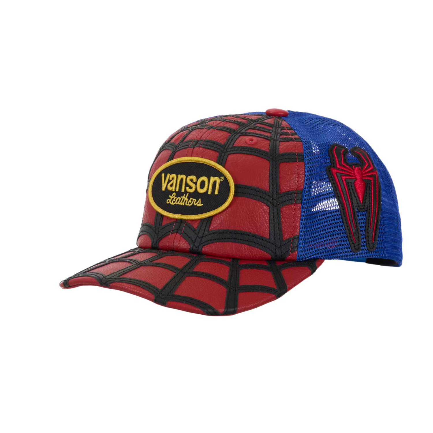 Supreme Vanson Leather Spider-Man 'Red' Mesh Back 6-Panel Hat