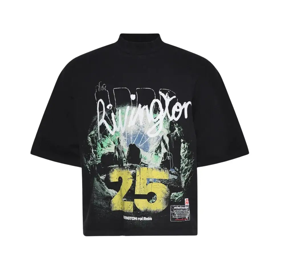 関税込み★RIVINGTON roi Rebis★Inner Chamber ロゴ入 Tシャツ Rivington Roi Rebis: Black Inner Chamber T-shirt | SSENSE
