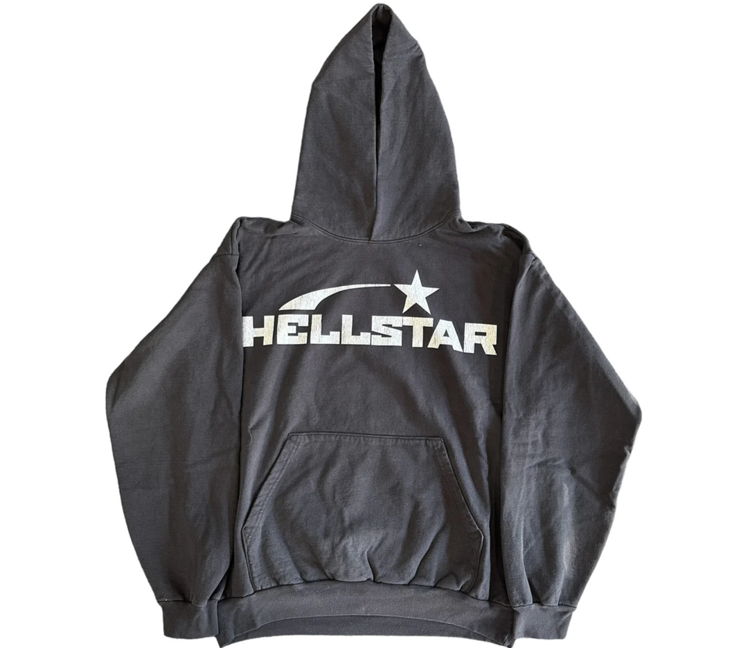 Hellstar 'Star Logo' Vintage Black Hoodie