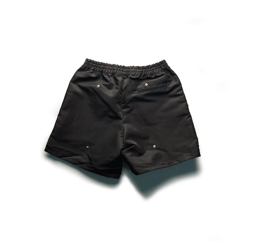 Astrum 'Reverse Pocket' Black Shorts