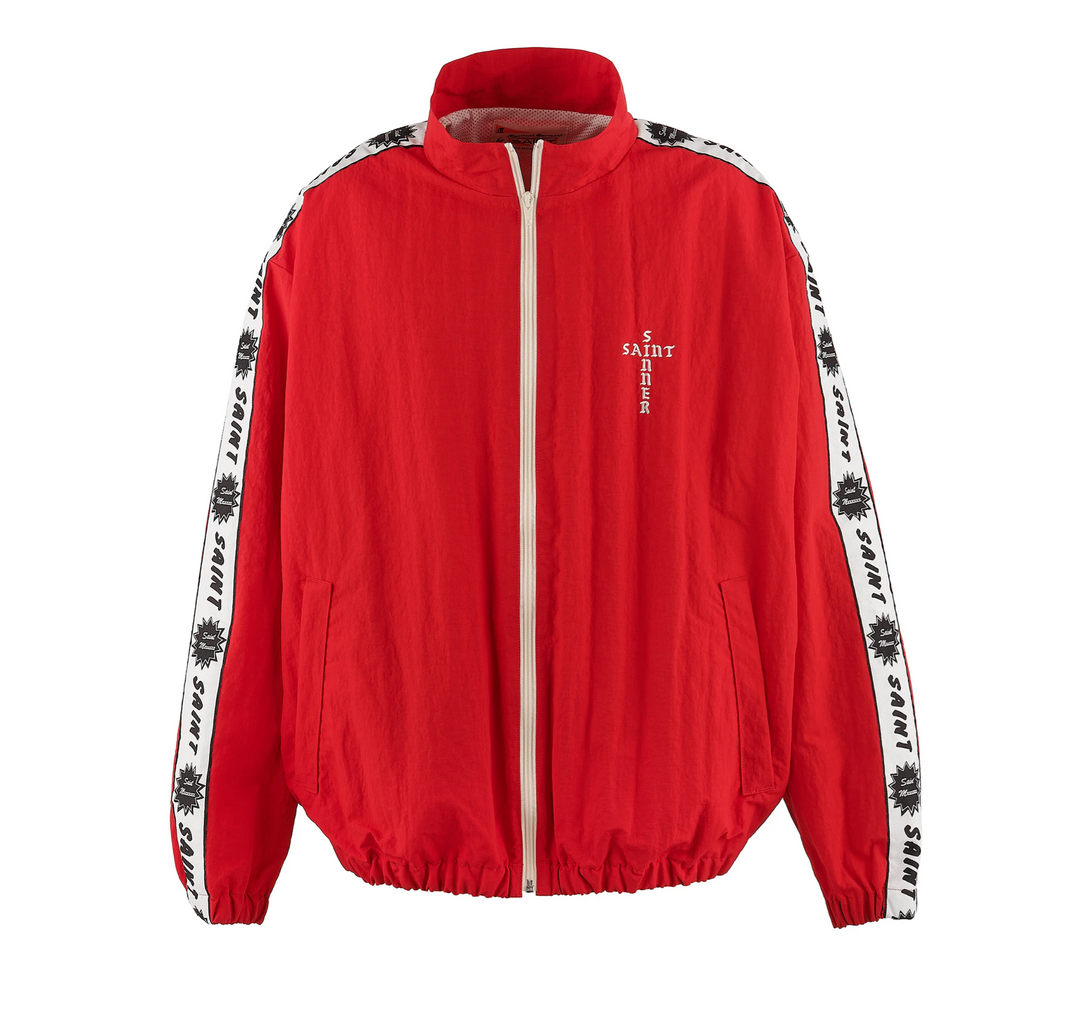 Saint Michael 'Side Tape' Red Track Jacket