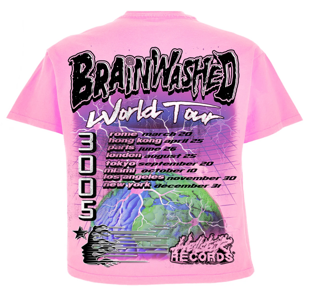 Hellstar 'Brainwashed World Tour' Pink Tee