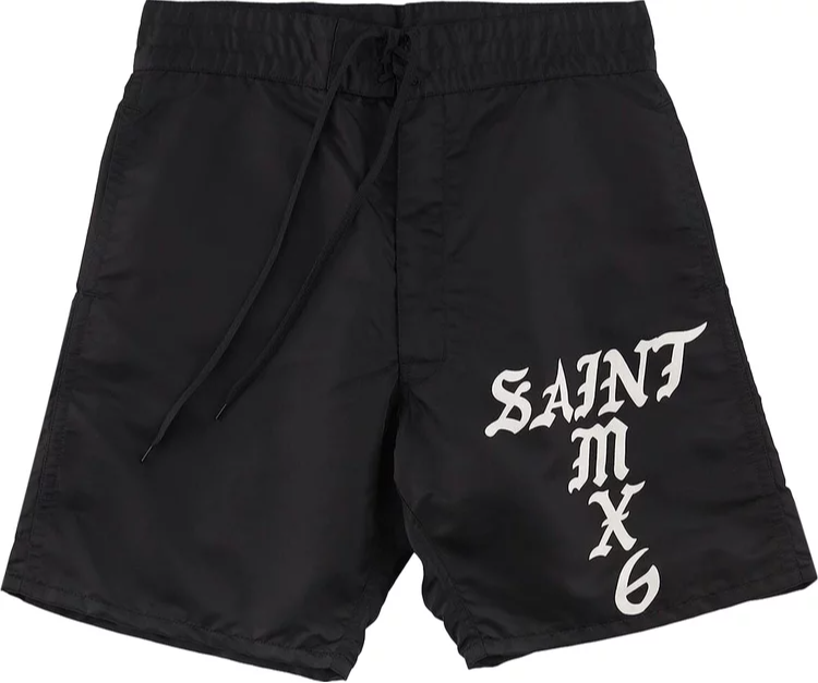 Saint Michael 'MX6 Logo' Black Shorts