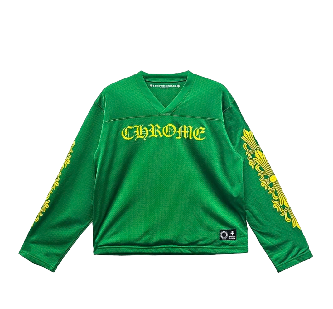 ウェア CHROME HEARTS MESH WARM UP JERSEY TEE Sports Mesh Short Sleeve Warm Up Jersey “Black”
