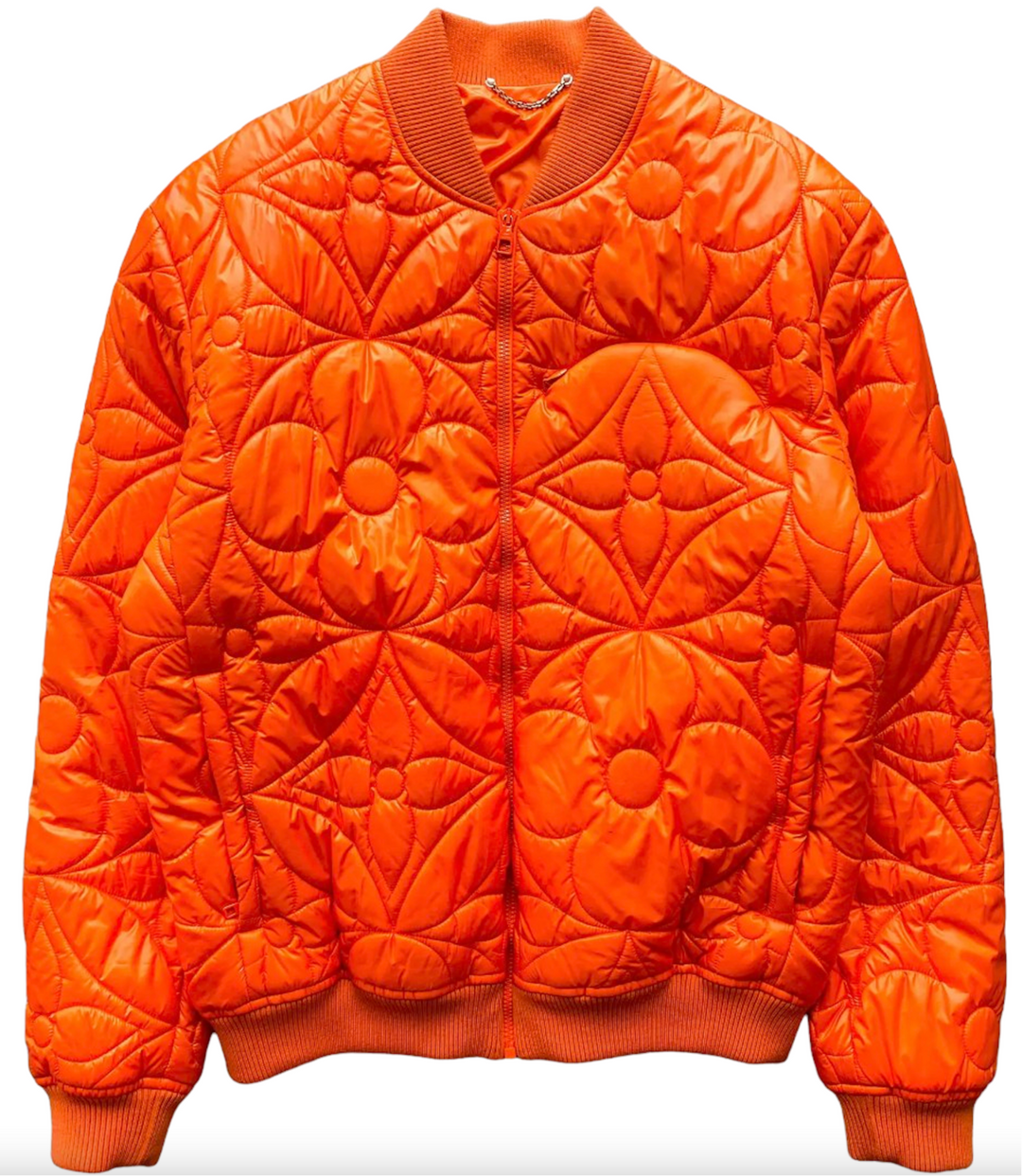 Louis Vuitton 'Quilted Puffer' Orange Puffer Jacket