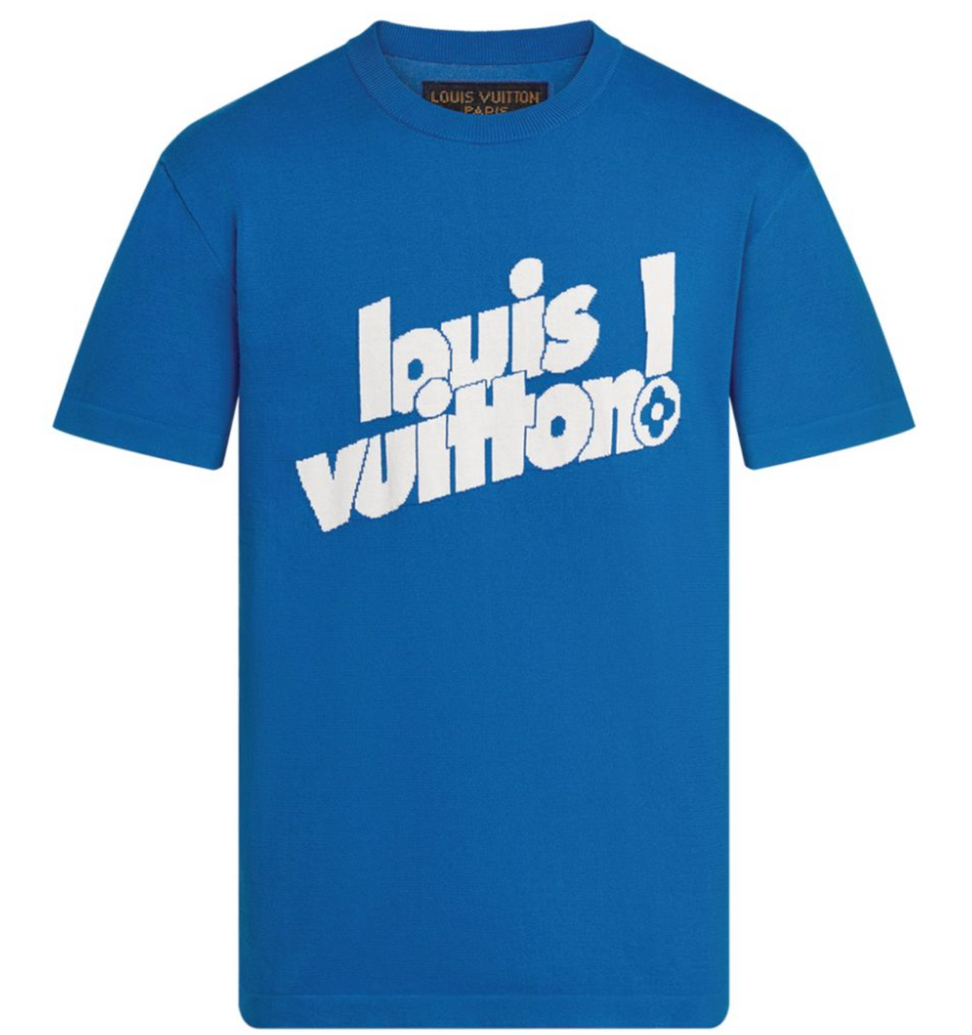 Louis Vuitton 'Everyday LV' Blue Crewneck Tee