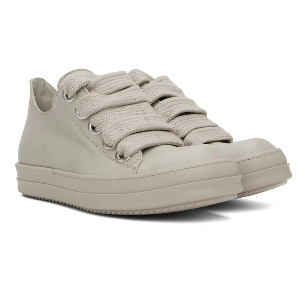 Rick Owens 'Pearl' Jumbo Lace Low Sneakers