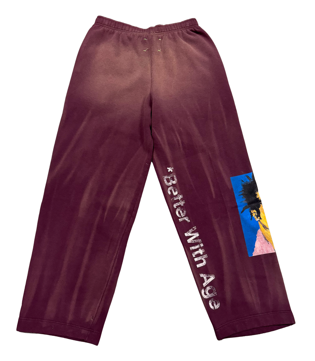 *Better With Age 'Psychodelic' Burgundy Sweatpants