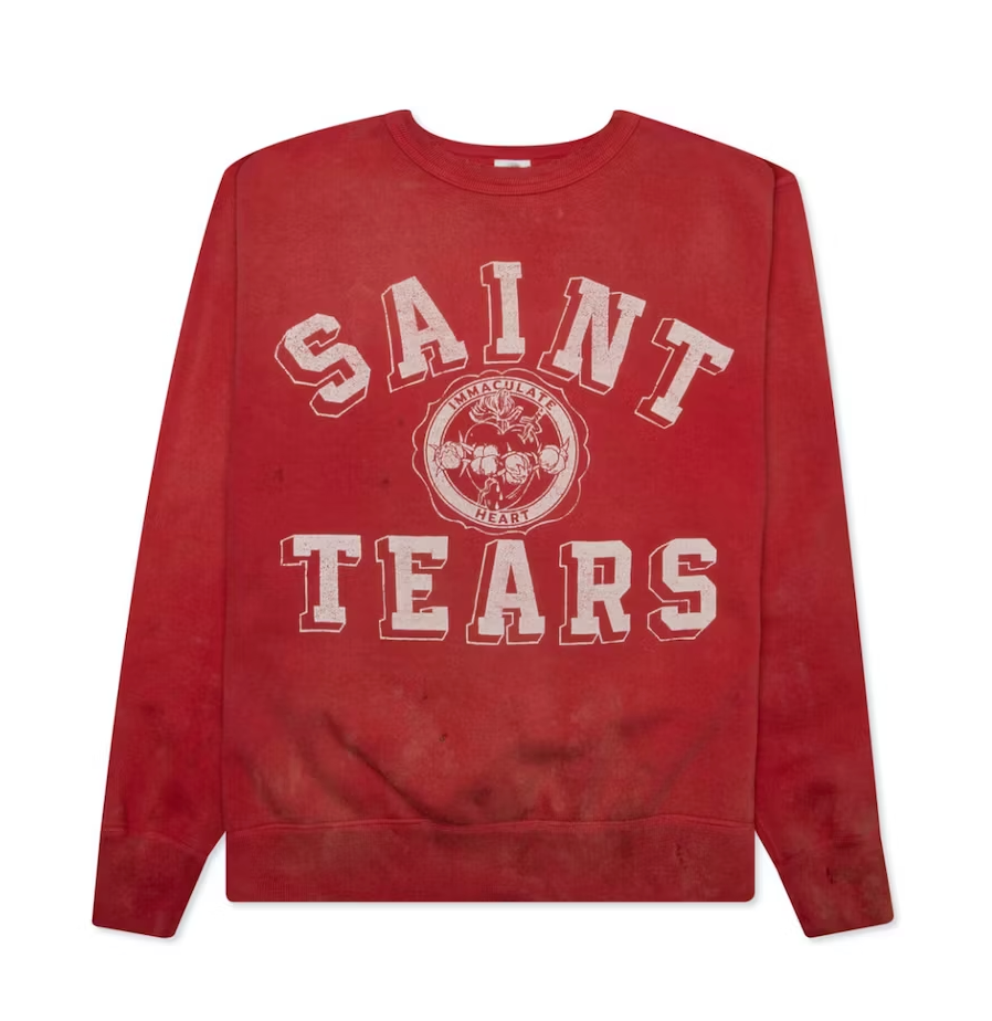 Saint Michael x Denim Tears Crewneck Sweatshirt Red