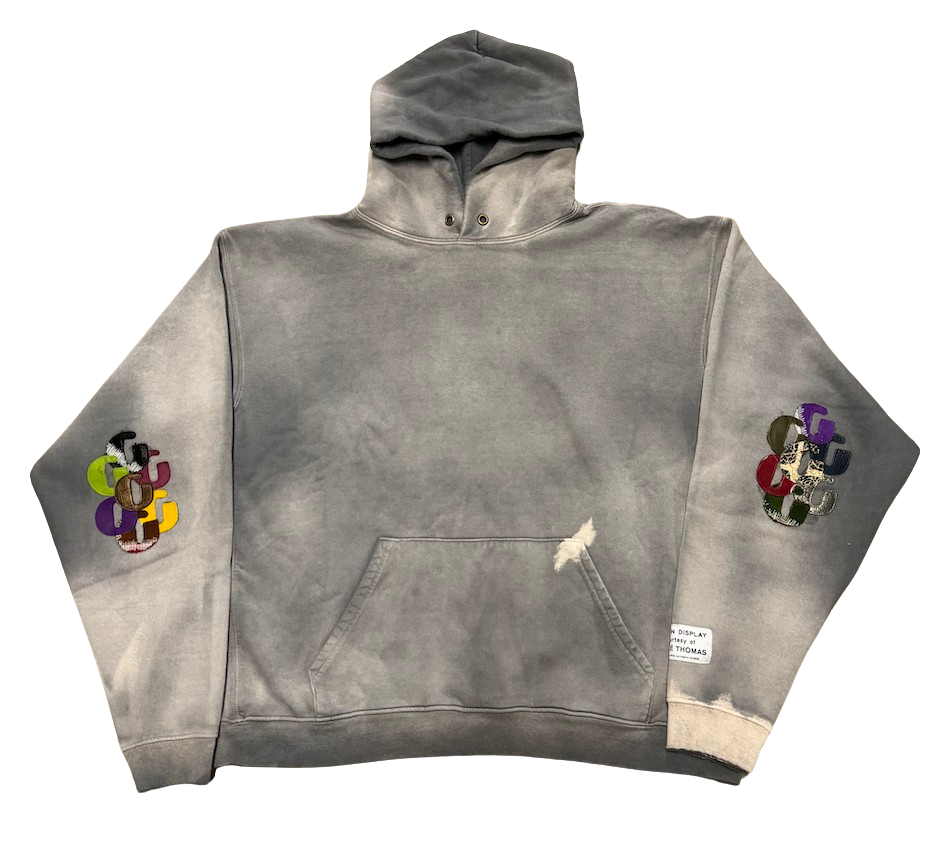 Gallery Dept. Custom 'G Patch' Washed Grey Hoodie