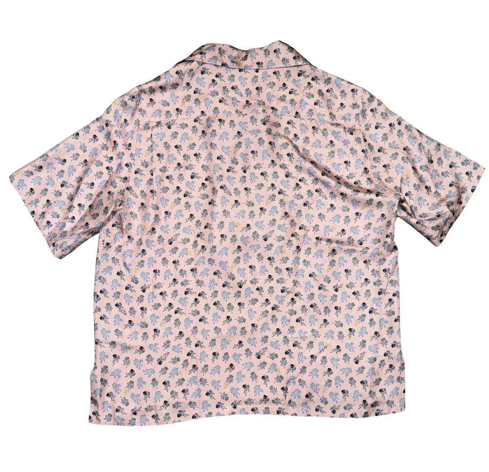 Dior 'Floral Pink' Silk Button Up Shirt