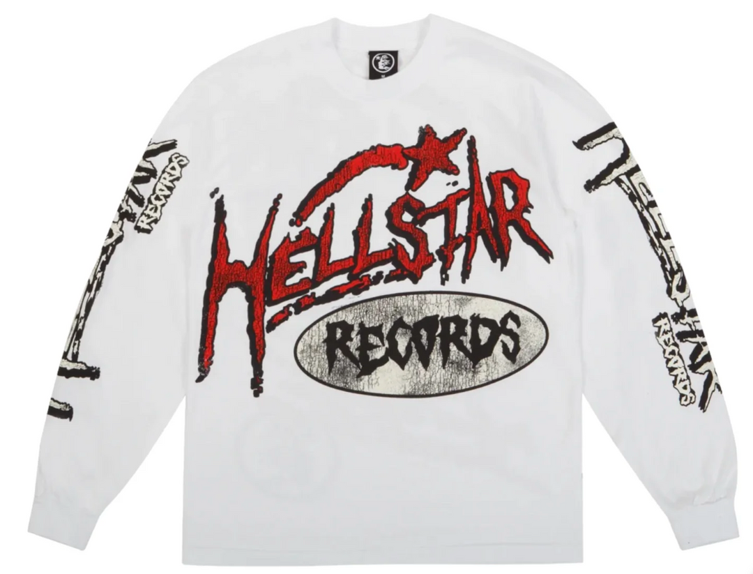 Hellstar 'Records' Longsleeve White Tee