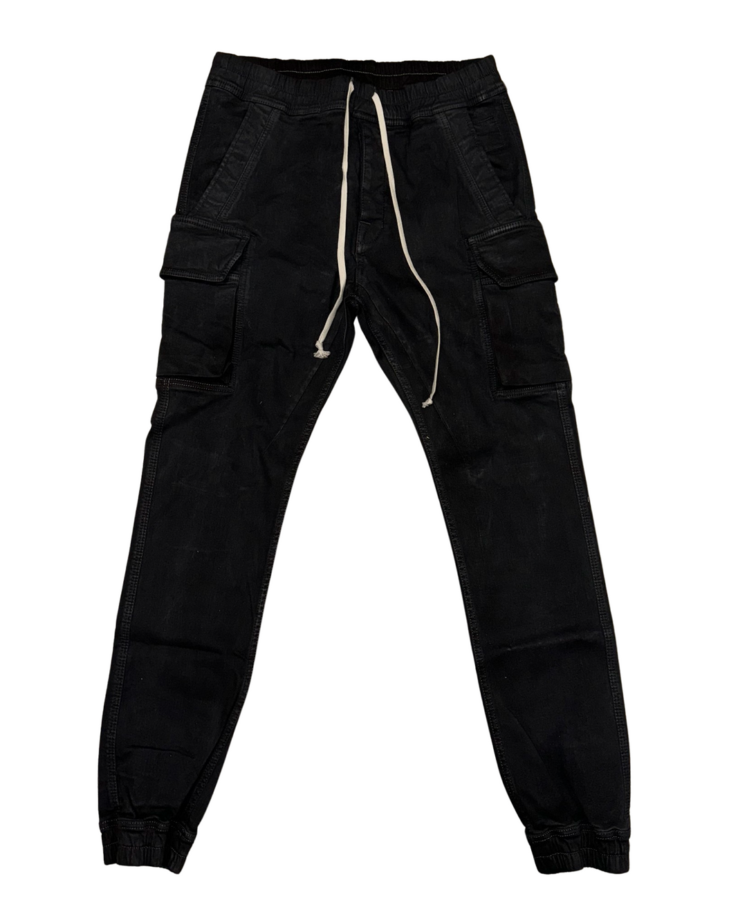 Rick Owens DRKSHDW 'Mastodon' Black Denim Cargo Pants