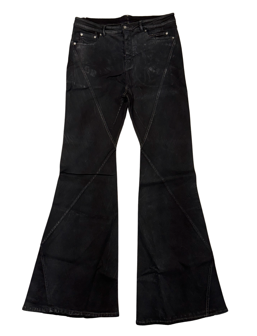 Rick Owens DRKSHDW 'Bias' Black Bootcut Jeans
