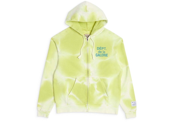 Gallery Dept. French Zip Hoodie 'Lime Green'