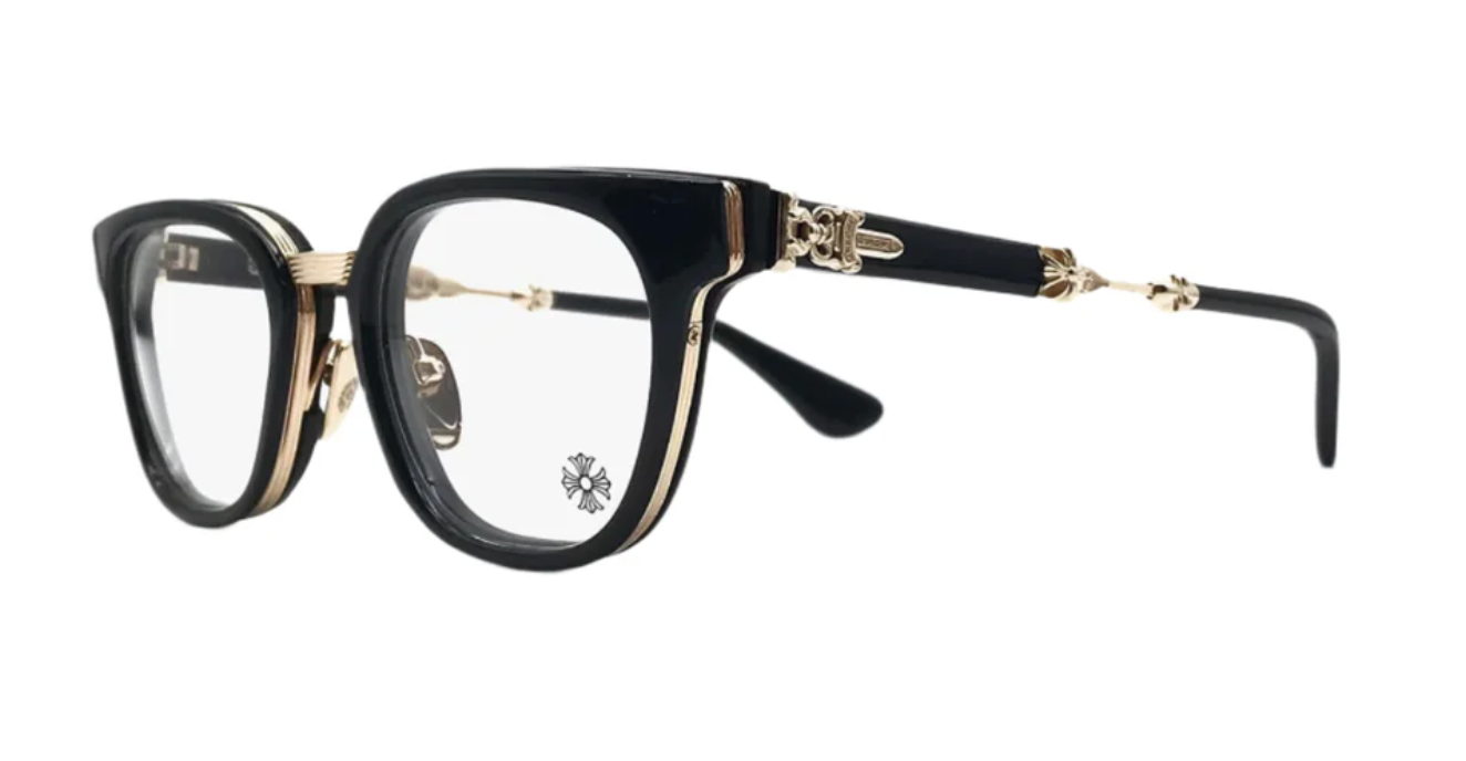 Chrome Hearts 'Duck Butter' Black/Gold Glasses – Showroom LA Chrome Hearts 'Duck Butter' Black/Gold Glasses – Showroom LA