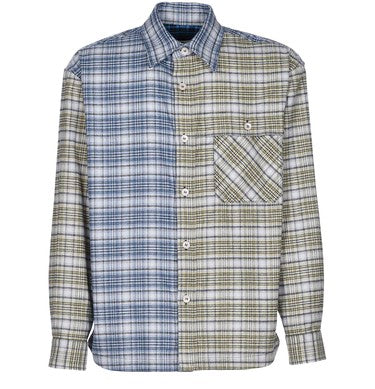 Marni 'Blue Yellow' Button Up Flannel Shirt