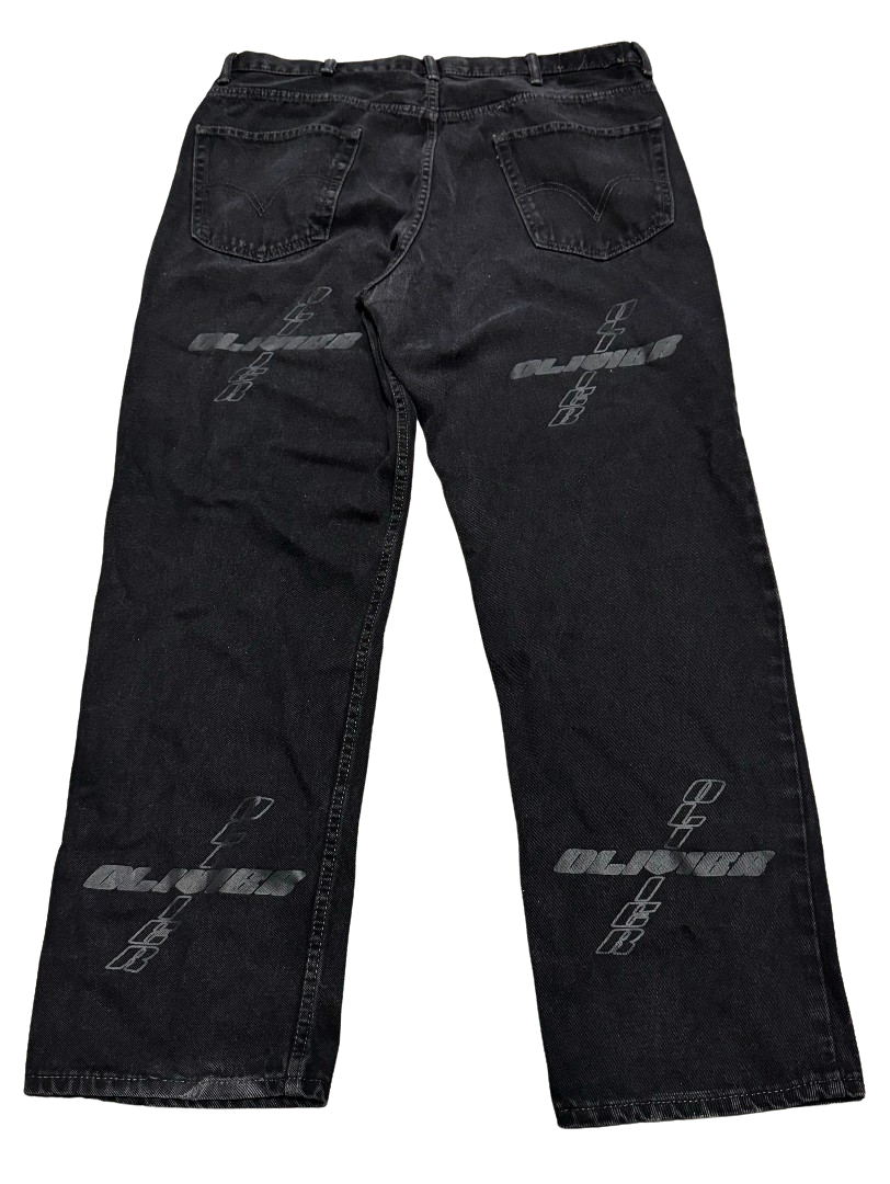 Olivier Rogers 'Black Logo' Black Jeans