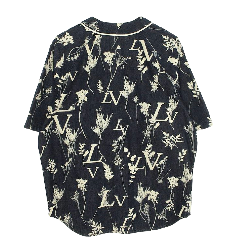 Louis Vuitton 'Leaf' Denim Short Sleeve Shirt