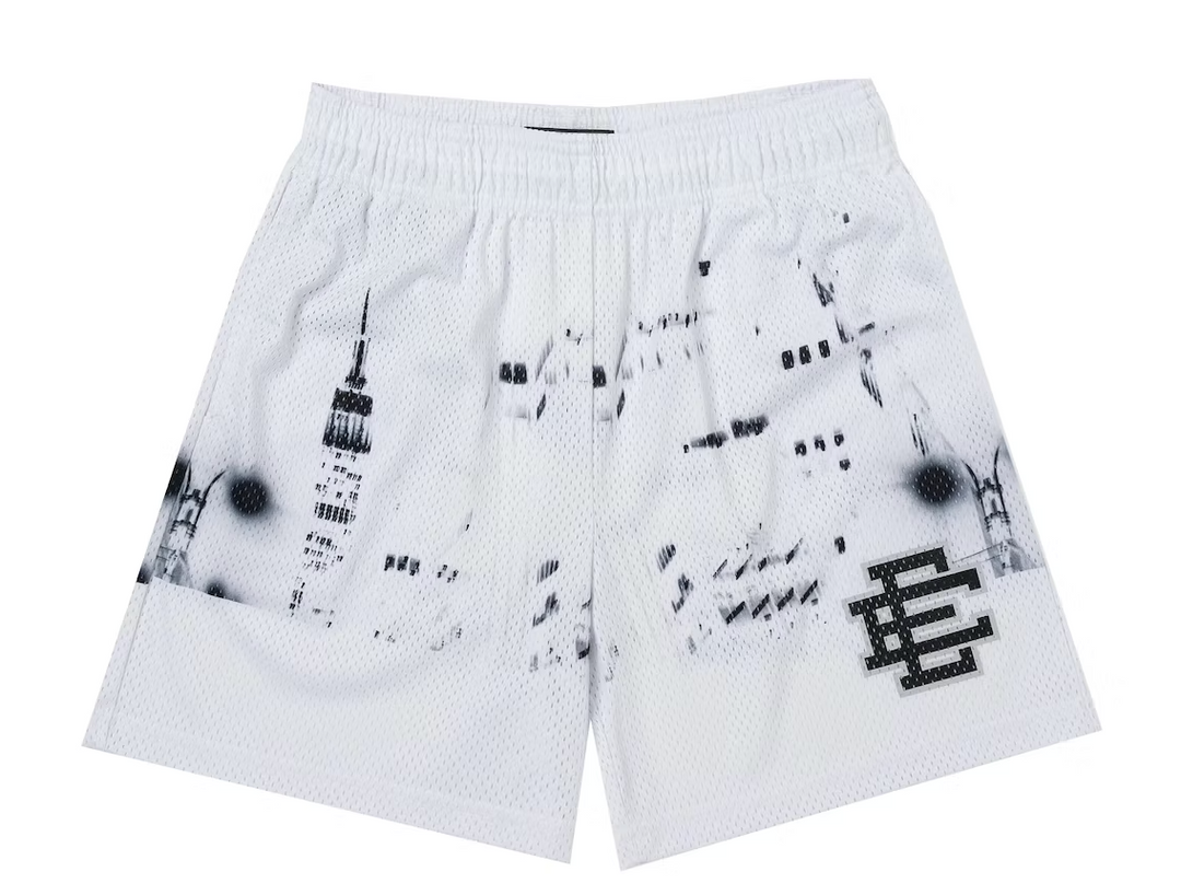 Eric Emanuel 'White Skyline' EE Basic Shorts
