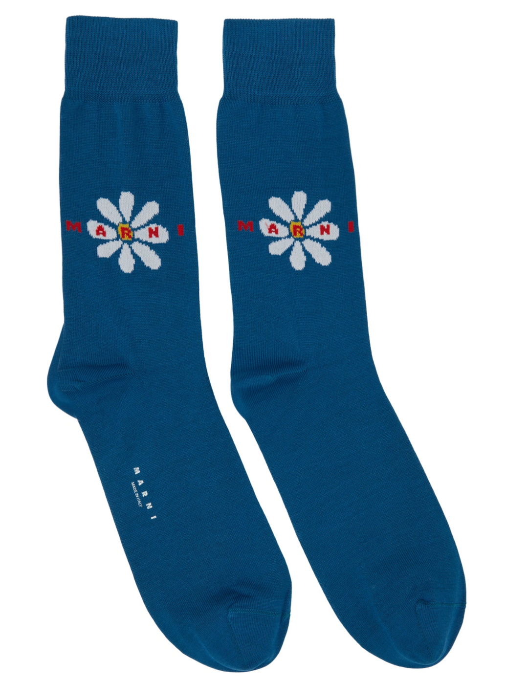 Marni 'Blue Sunflower Logo' Socks
