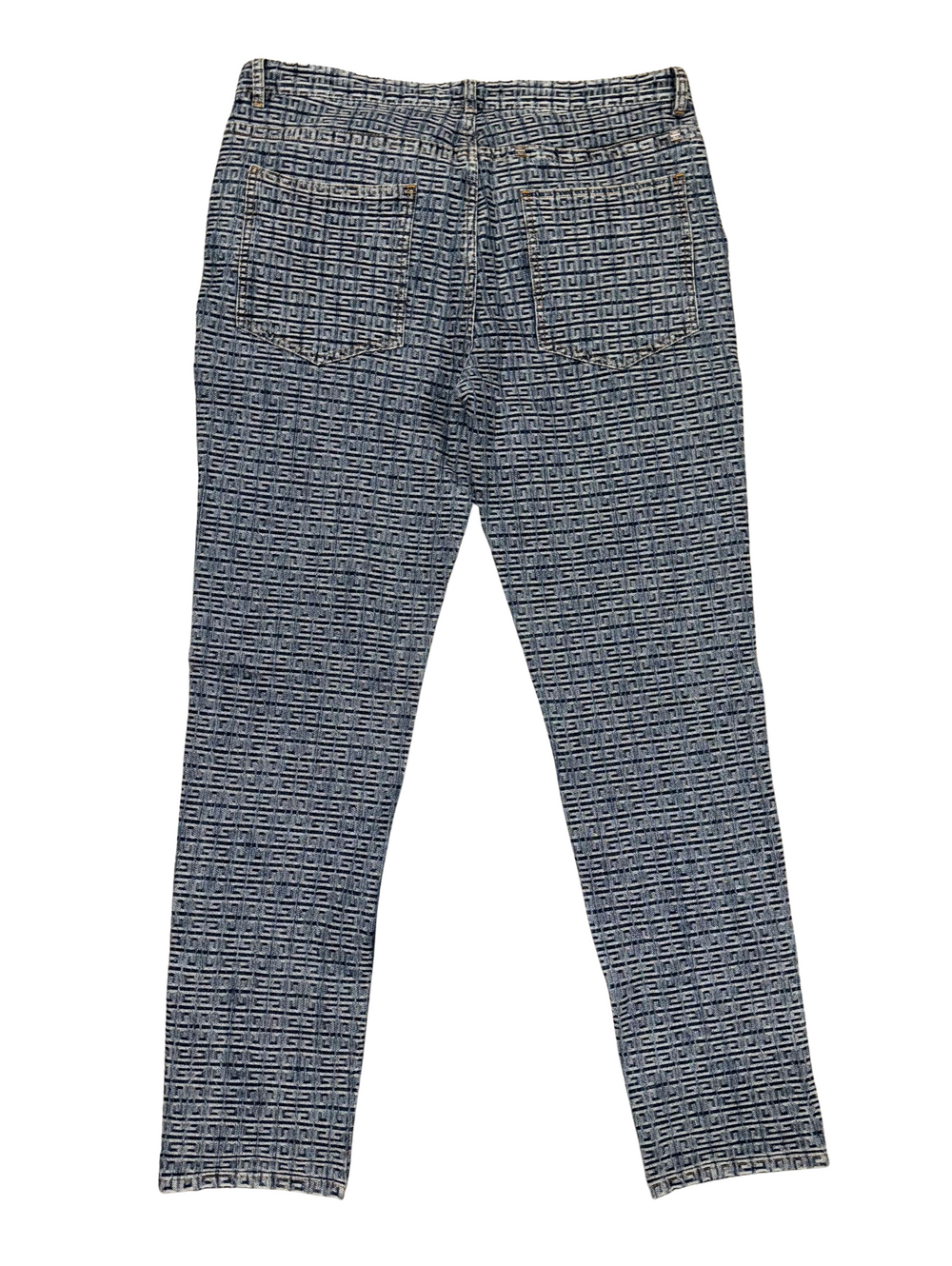 Givenchy 'All Over' 4G Embossed Blue Jeans