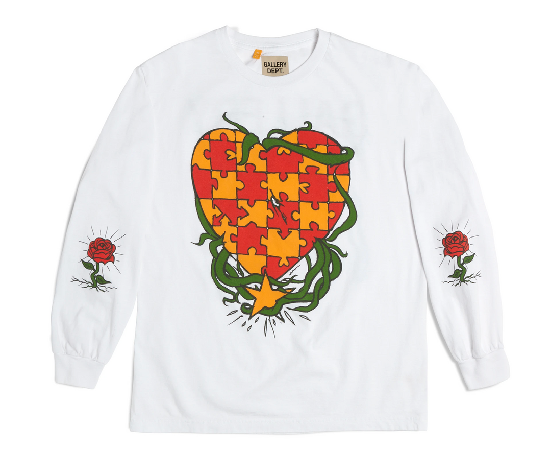 Gallery Dept. 'Compound Puzzle' Heart Longsleeve Tee