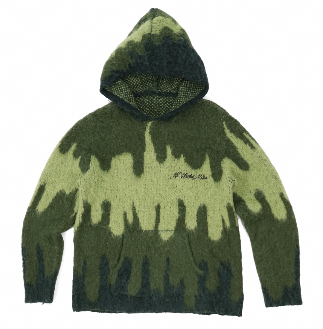 No Wasted Motion 'New Wave' Mohair Knit Pullover Hoodie