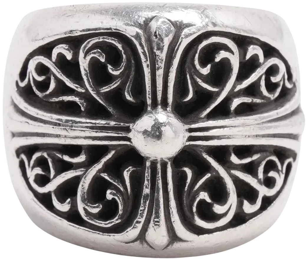 アクセサリー Chrome Hearts Classic Oval Ring Chrome Hearts 'Oval' Large Cross Ring – Showroom LA