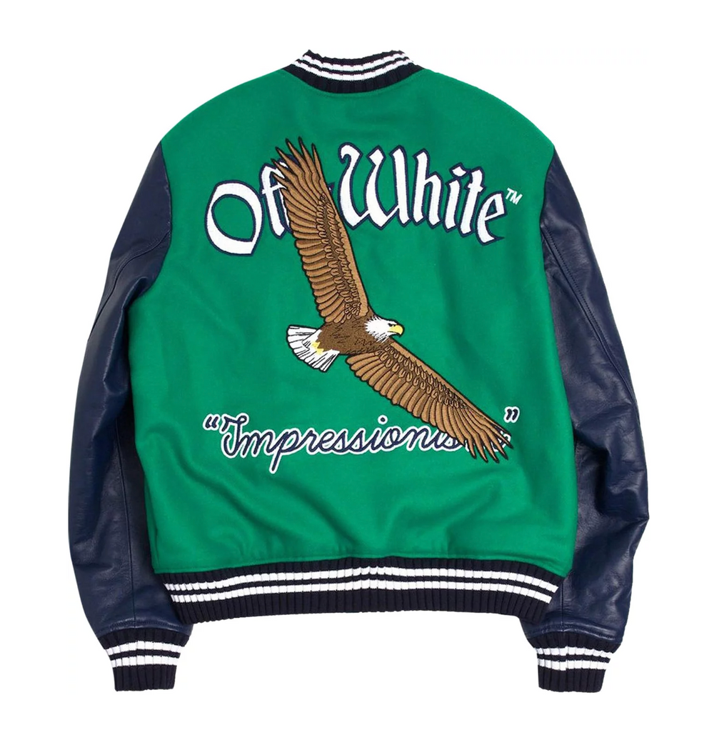 Off-White 'Skinny Luxury' Green Varsity Jacket