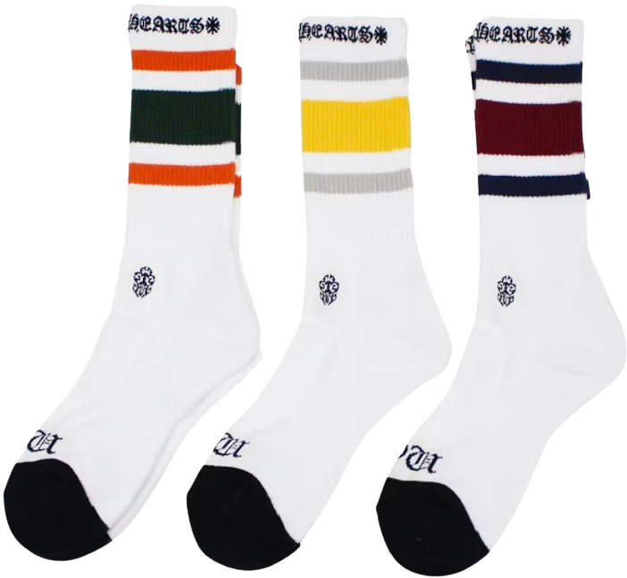 Chrome Hearts Multi Color 'Miami' Striped Socks – Showroom LA