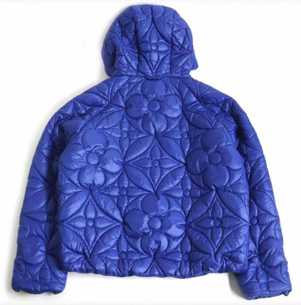 Louis Vuitton 'Quilted Flower' Blue Reversible Puffer Jacket