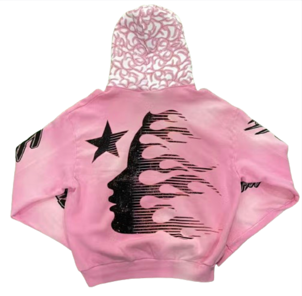 Hellstar 'Brainwashed' Pink Brain Hoodie