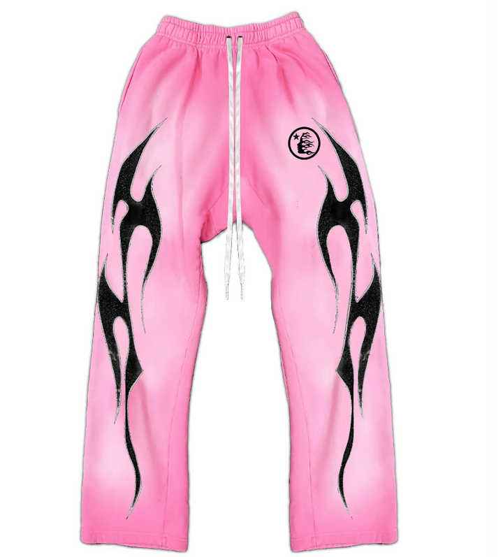 Hellstar 'Black Flame' Pink Sweatpants