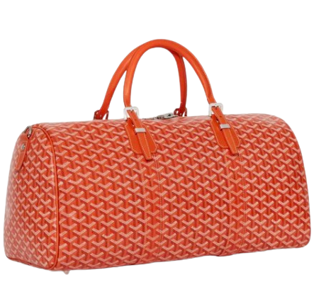 Goyard Boston 50 Orange Duffle Bag Showroom LA