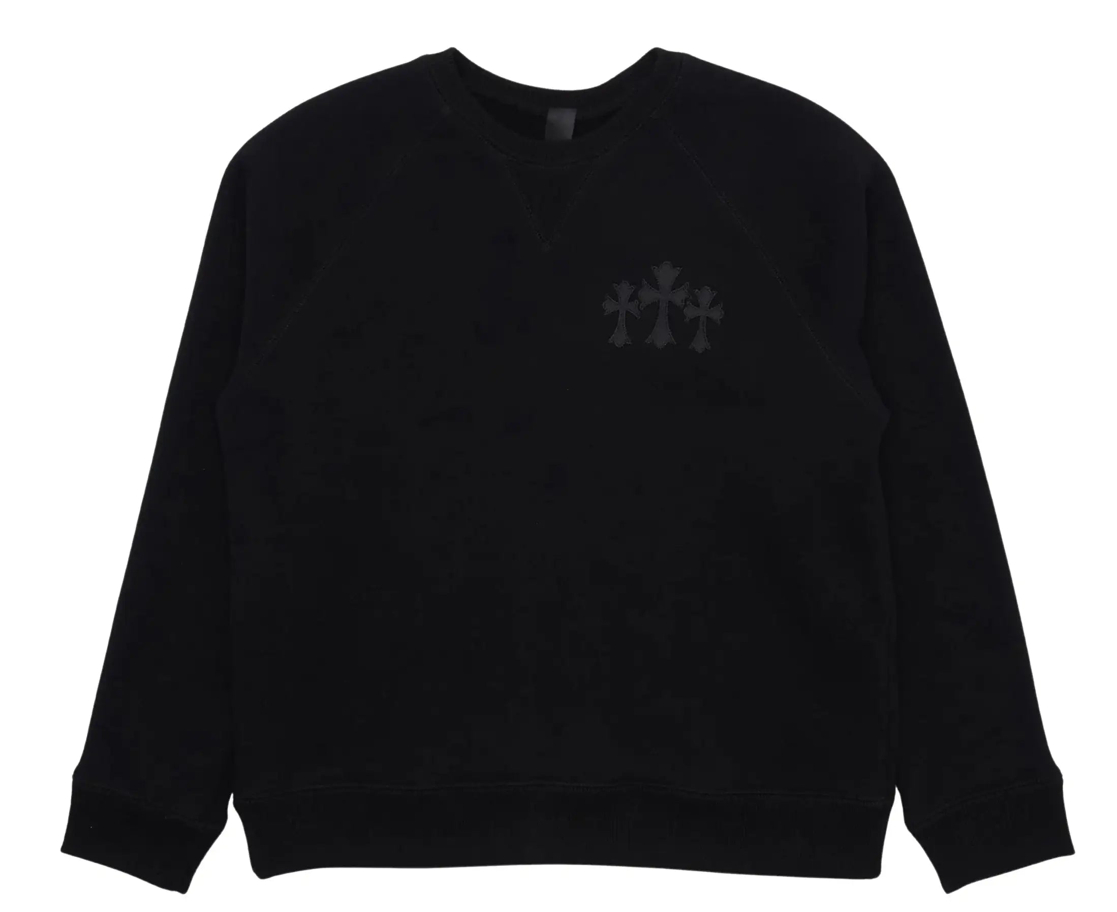 【Chrome Hearts】 Neck Logo Crewneck Sweatshirt Black 1_631370f3-33e2-426f-afa9-