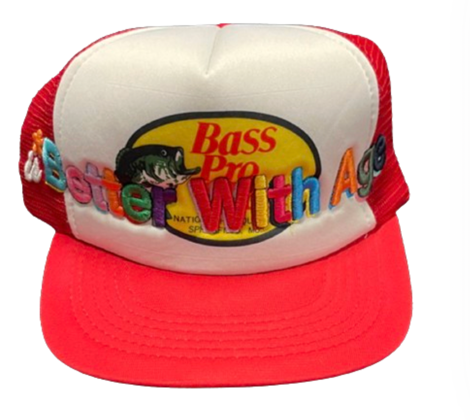 *Better With Age 'Bass Pro' Red Trucker Hat