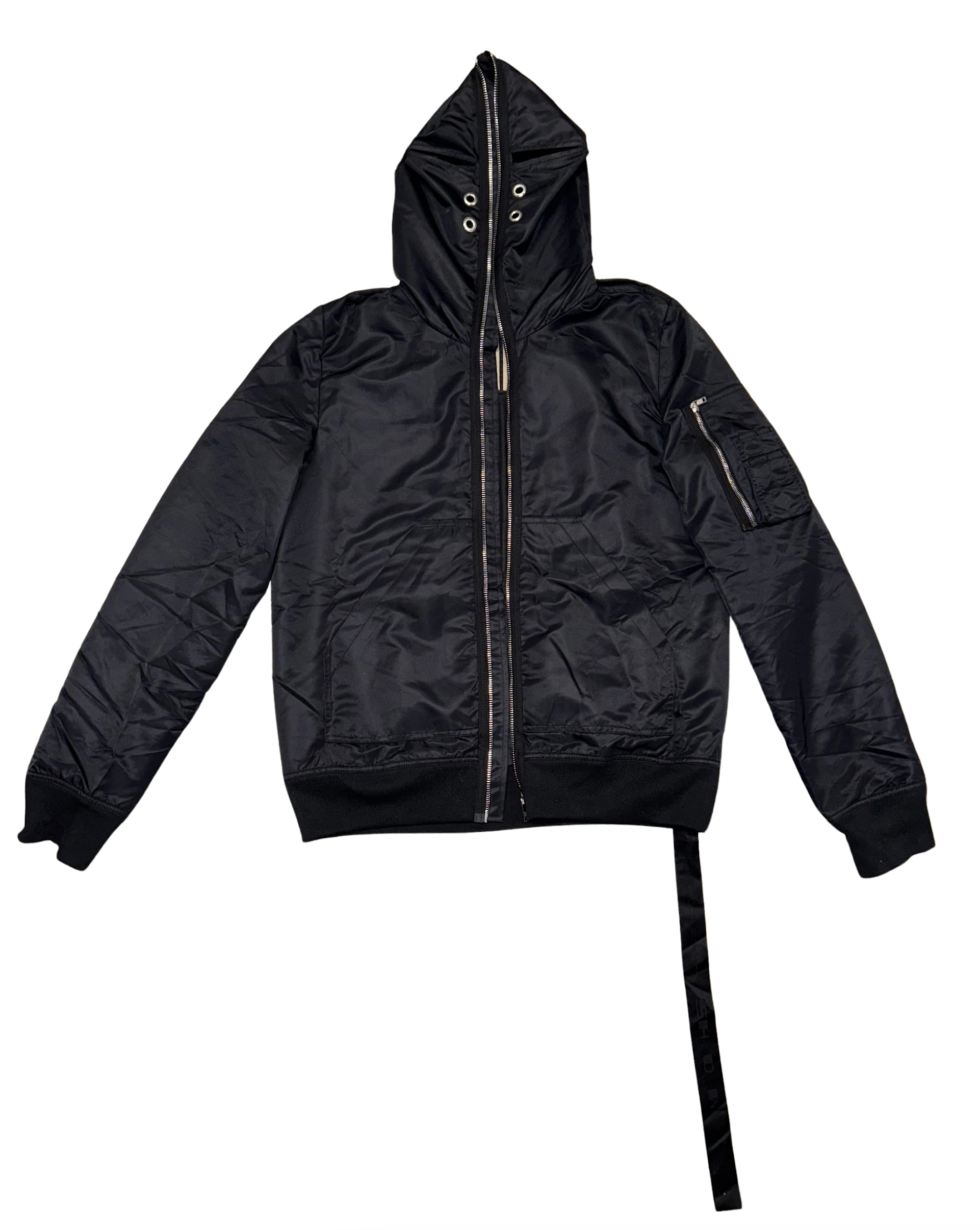 Rick Owens DRKSHDW 'Gimp' Black Bomber Jacket – Showroom LA Rick Owens DRKSHDW 'Gimp' Black Bomber Jacket – Showroom LA