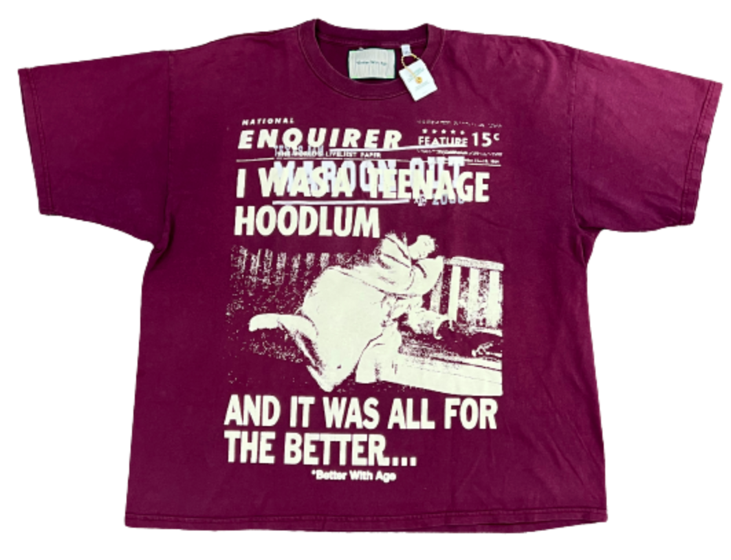 *Better With Age '69 Crew' Maroon Tee