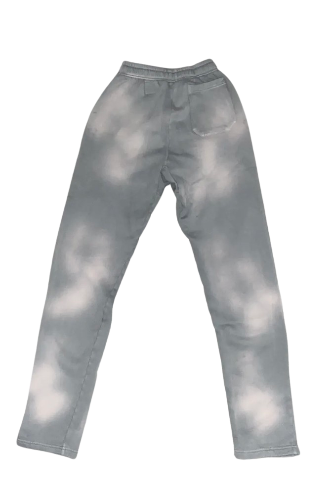 Hellstar 'Pink Flame' Grey Sweatpants
