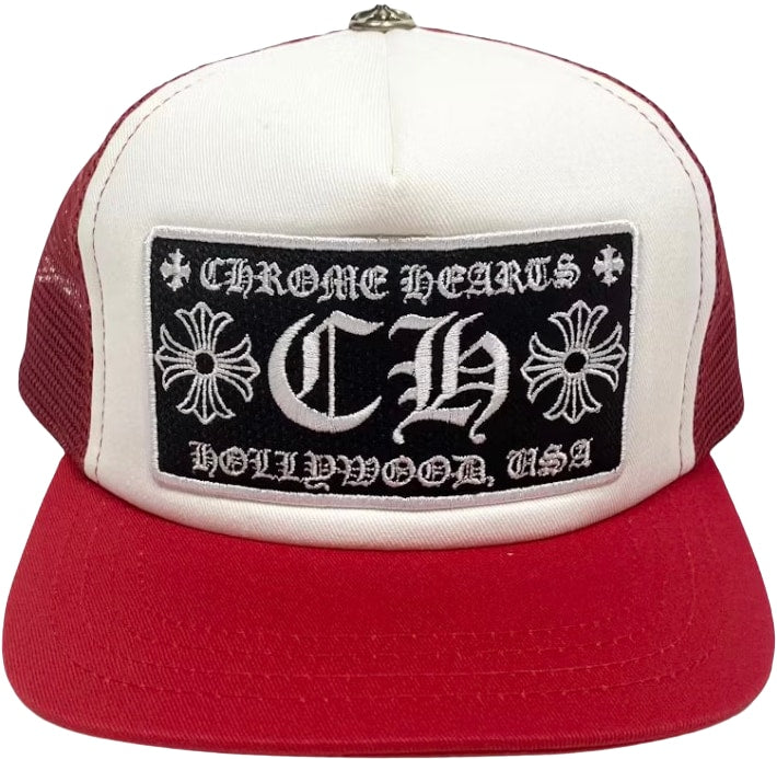 Chrome Hearts CH Hollywood 'Red White' Trucker Hat – Showroom LA