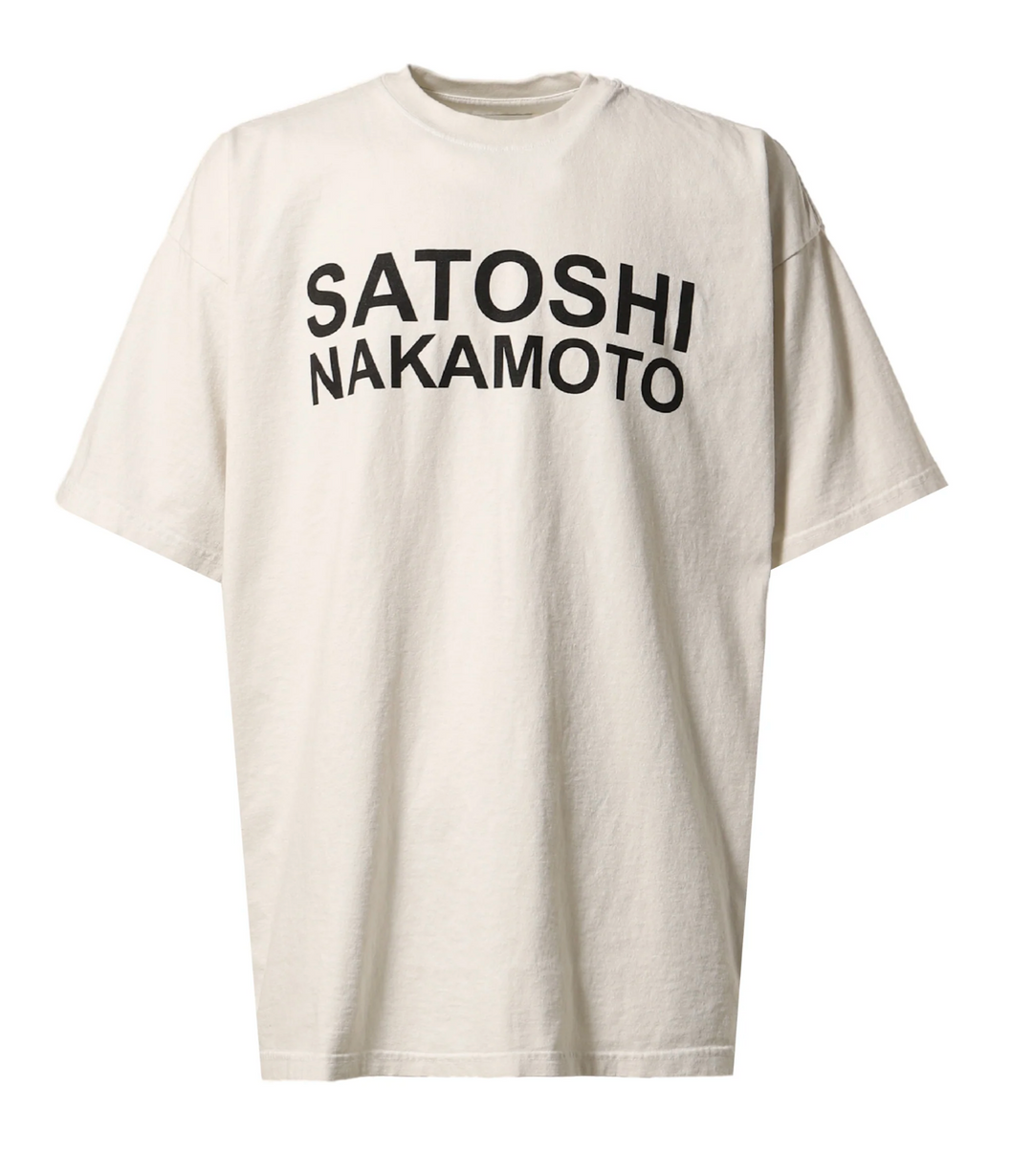 Satoshi Nakamoto 'Logo' White Tee