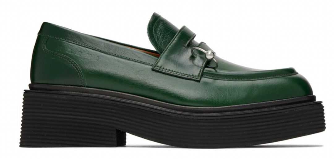Marni 'Green Piercing' Loafers
