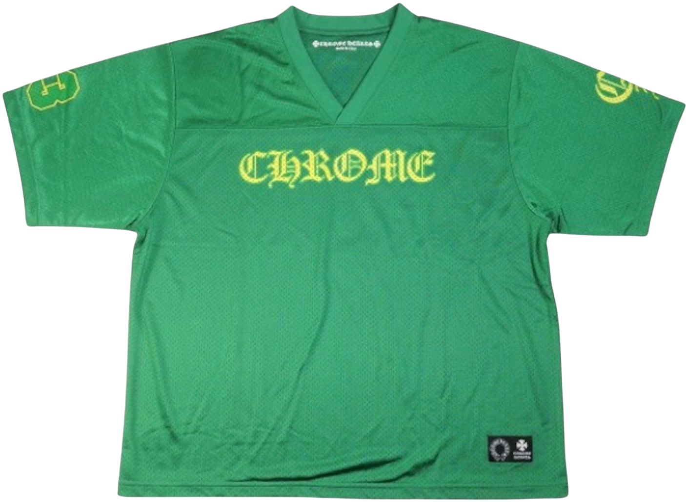 Chrome Hearts Sports Mesh Warm Up Short Sleeve Jersey Green