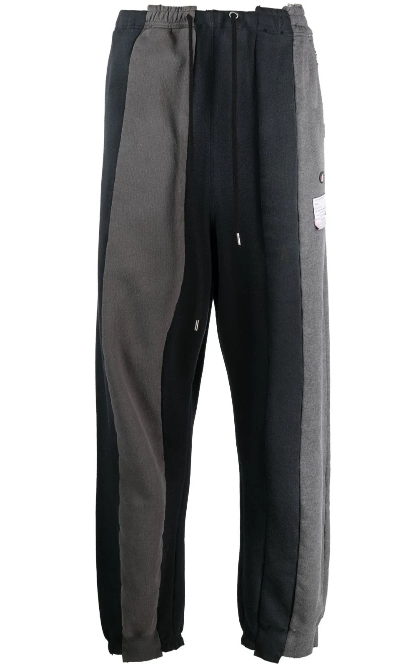 Maison Mihara Yasuhiro 'Vertical' Black Paneled Sweatpants