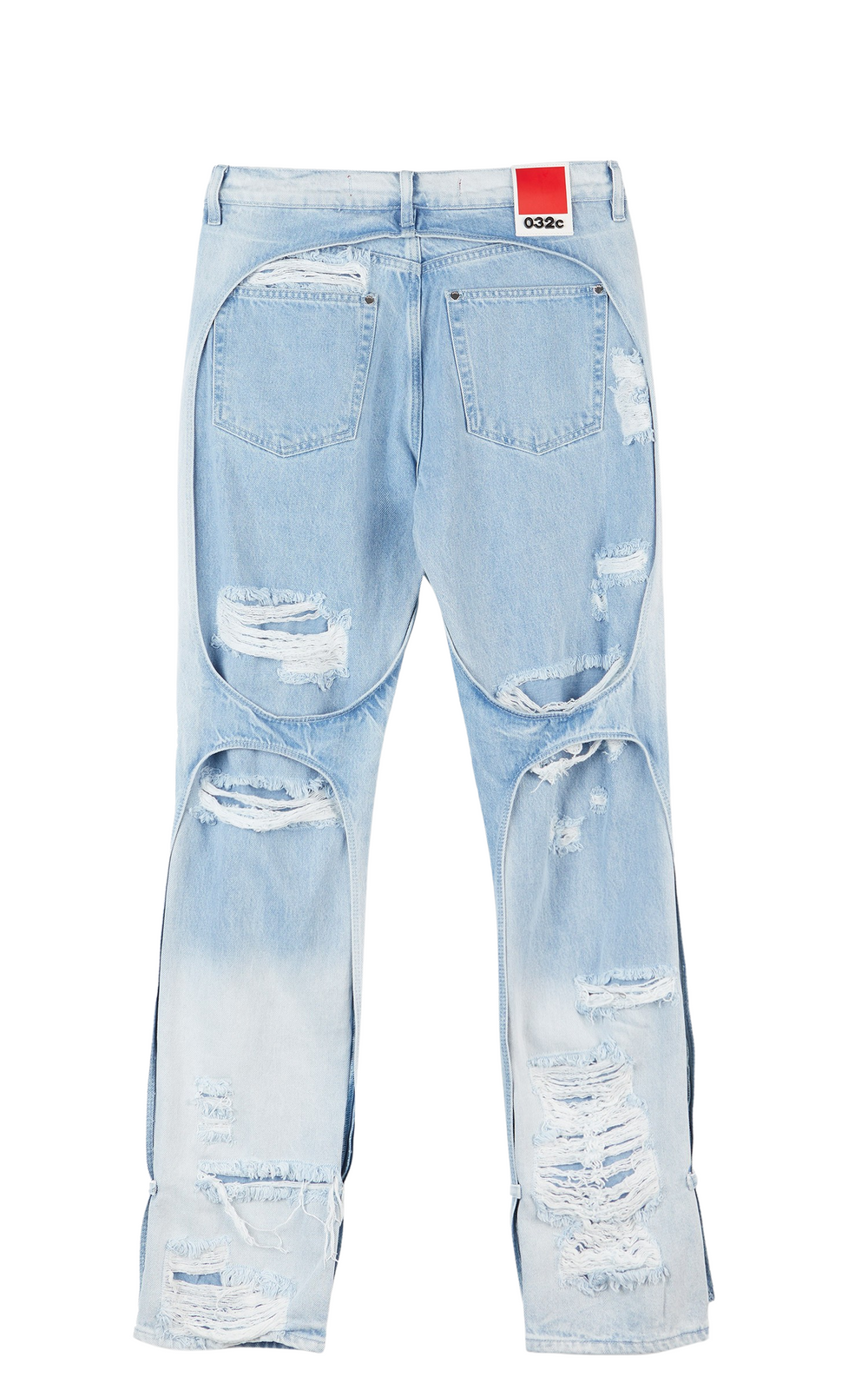 032c 'Destroyed' Blue Jeans
