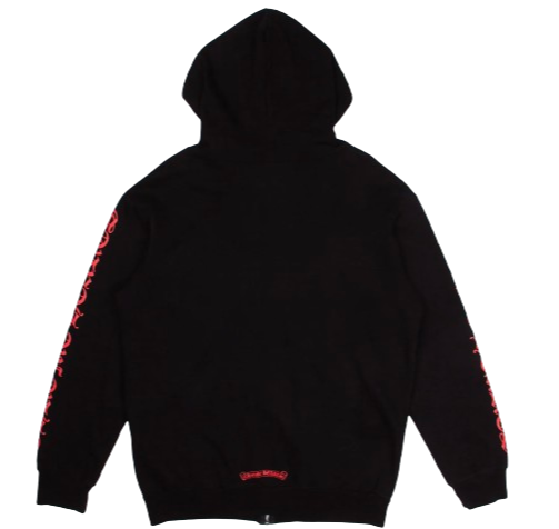 Chrome Hearts 'Red Dagger' Zip Up Hoodie