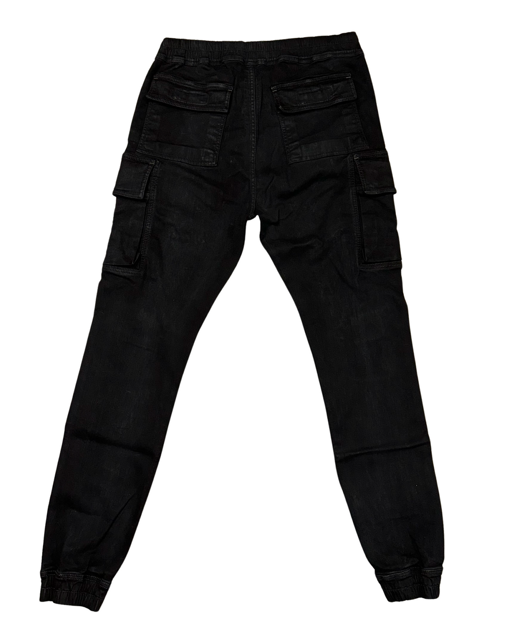 Rick Owens DRKSHDW 'Mastodon' Black Denim Cargo Pants