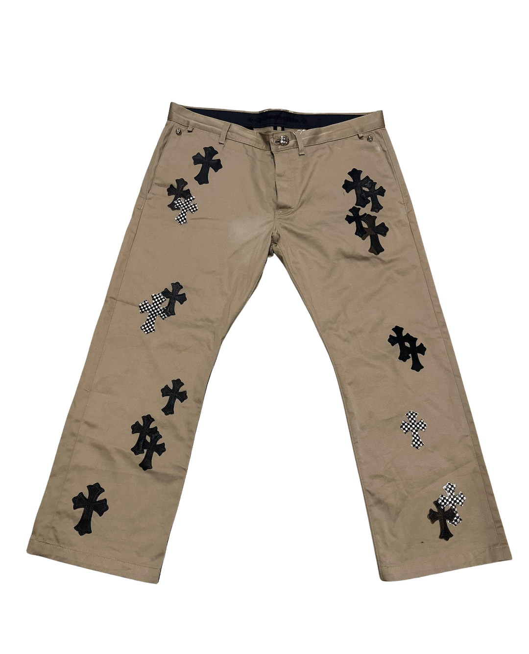 Chrome Hearts '40 Crosses' Tan Carpenter Pants