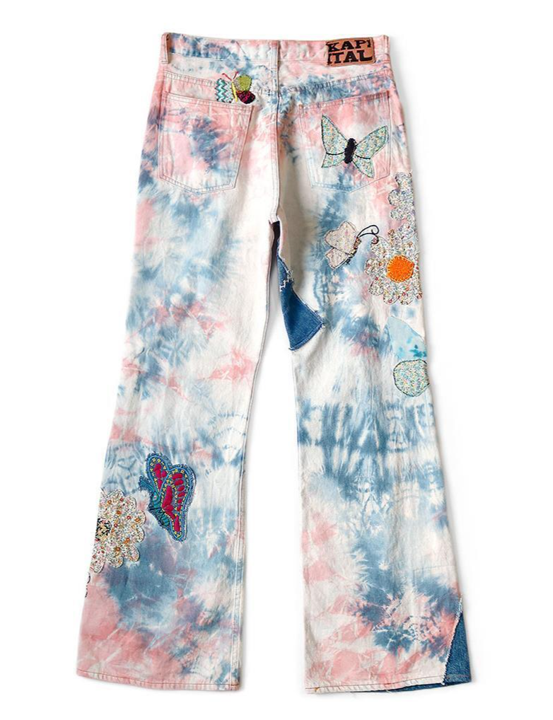 Kapital 'Dyed Papillon' Flare Jeans